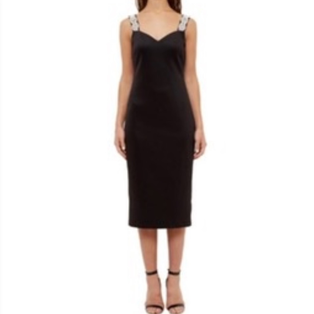 Ted Baker Embellished Strap Bodycon cocktail dress, worn 1x only!